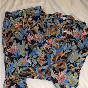 Tropical cotton pajama set